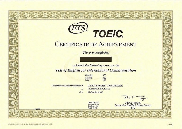 Có bằng TOEIC xin được việc gì