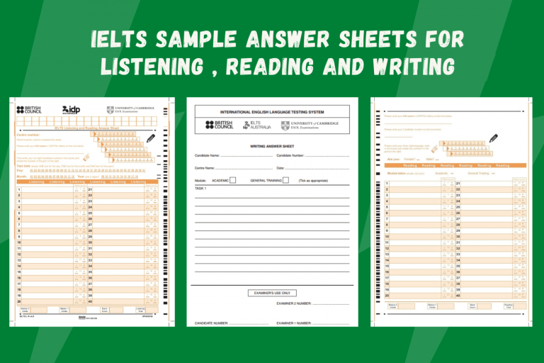 Hướng dẫn sử dụng IELTS Answer Sheet